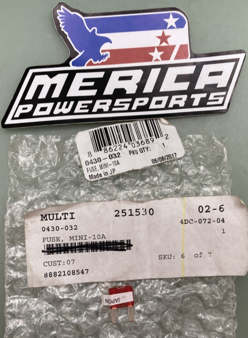 QTY 2 NEW GENUINE ARCTIC CAT 0430-032 FUSE, MINI-10A