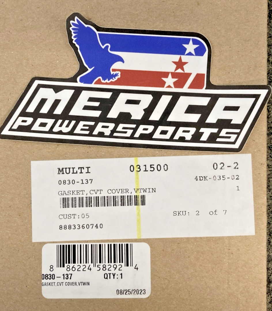 NEW GENUINE ARCTIC CAT 0830-137 GASKET, CVT COVER, VTWIN