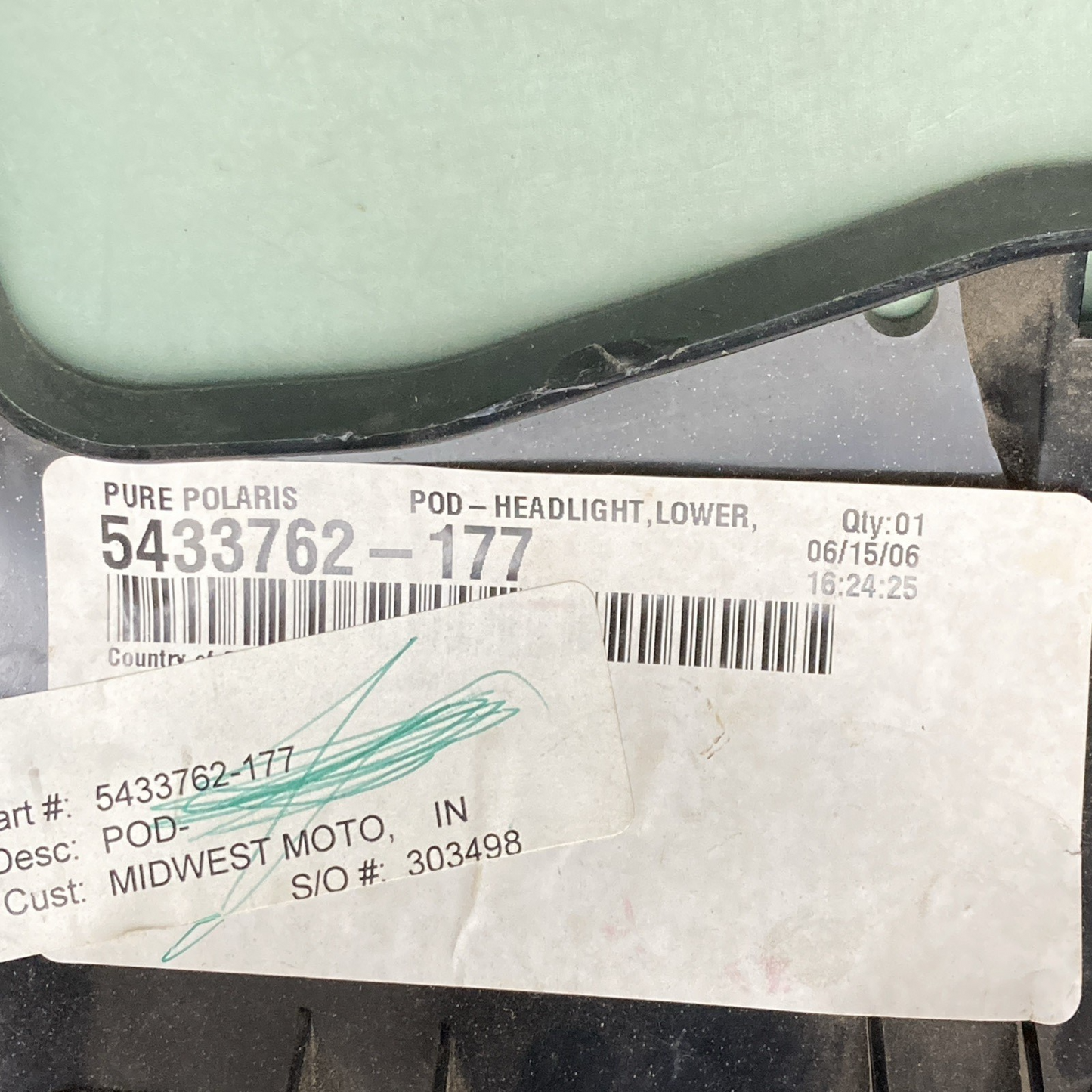 New Genuine Polaris 5433762 Lower Headlight Pod