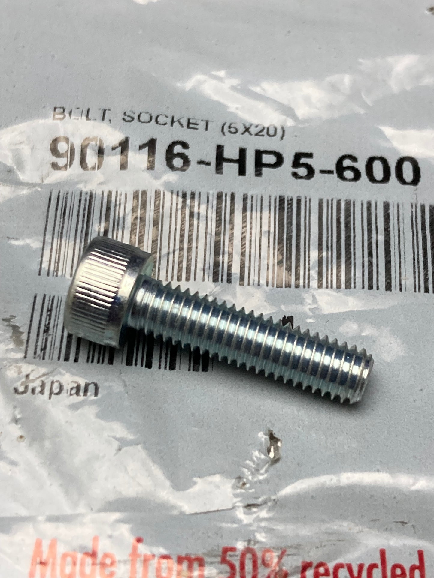 Qty 2 New Genuine Honda 90116-HP5-600 Bolt, Socket