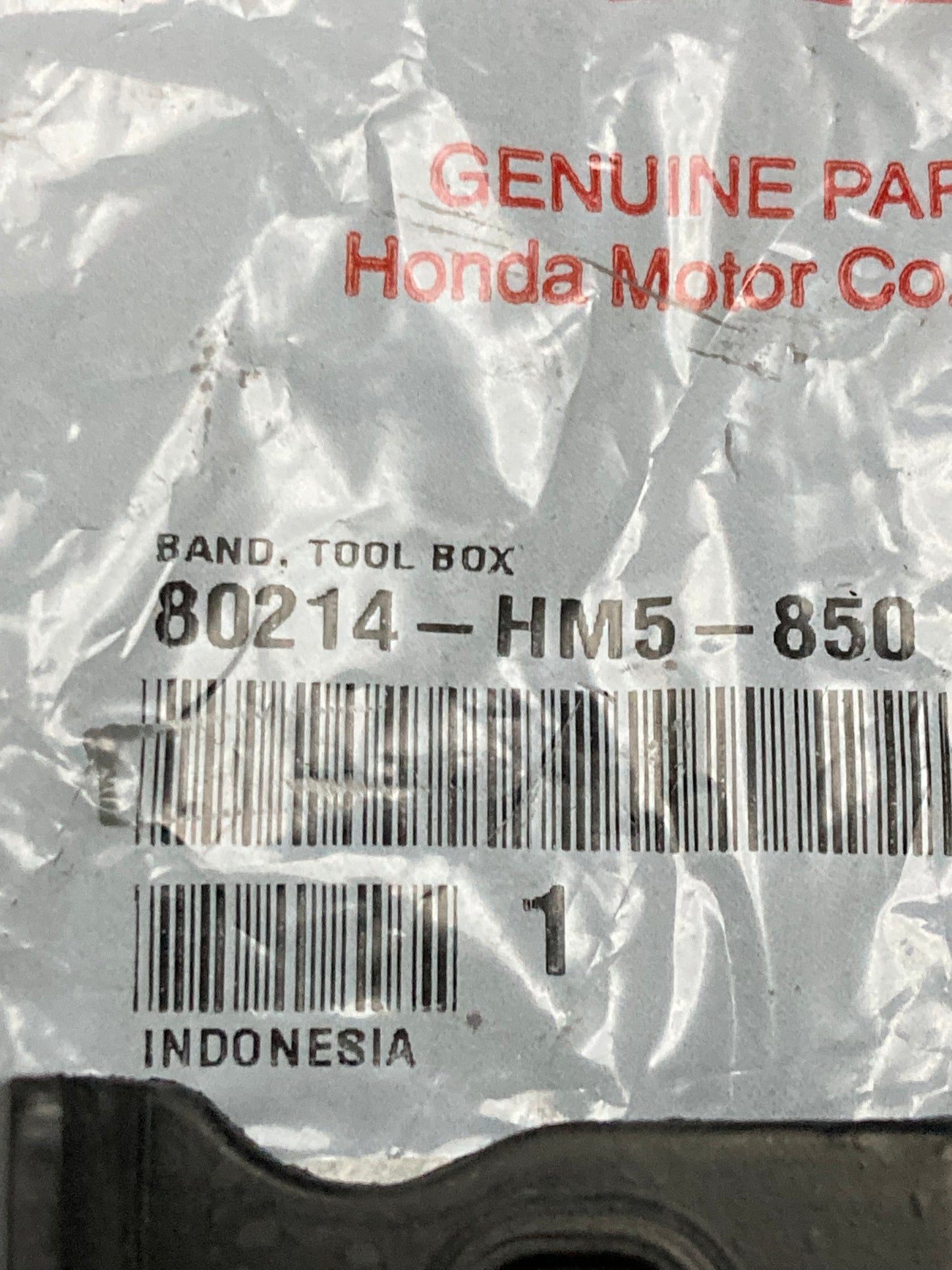 New Genuine Honda 80214-HM5-850 Band, Tool, Box