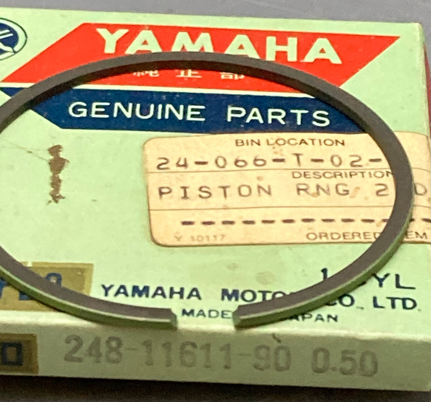 New Genuine Yamaha 248-11611-90 Piston Ring 0.50