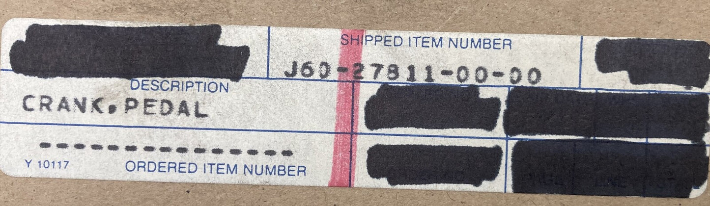 New Replaces Yamaha J60-27811-00 Moto Bike J60 BMX 1974 Pedal Shaft Factory