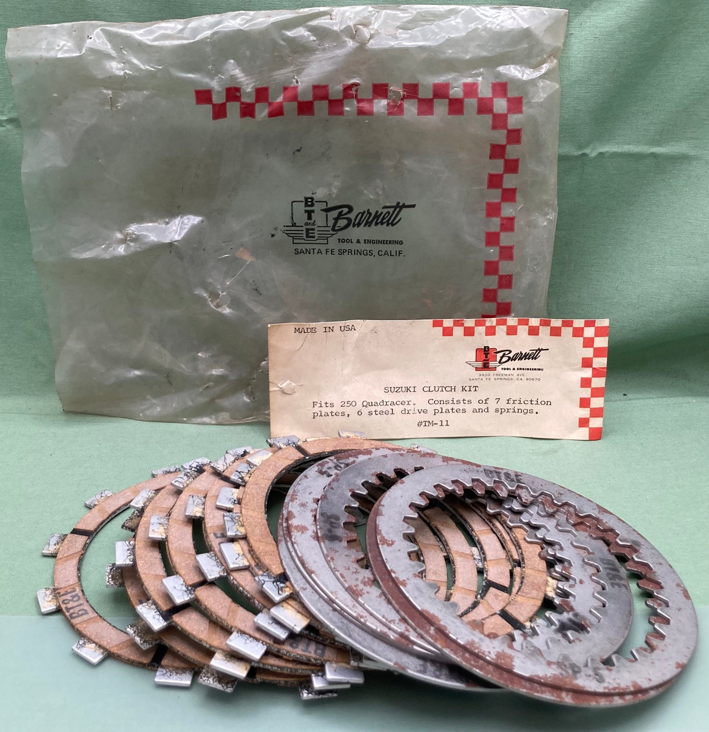 New Genuine Barnett TM-11 High Performance Clutch Plate Kit