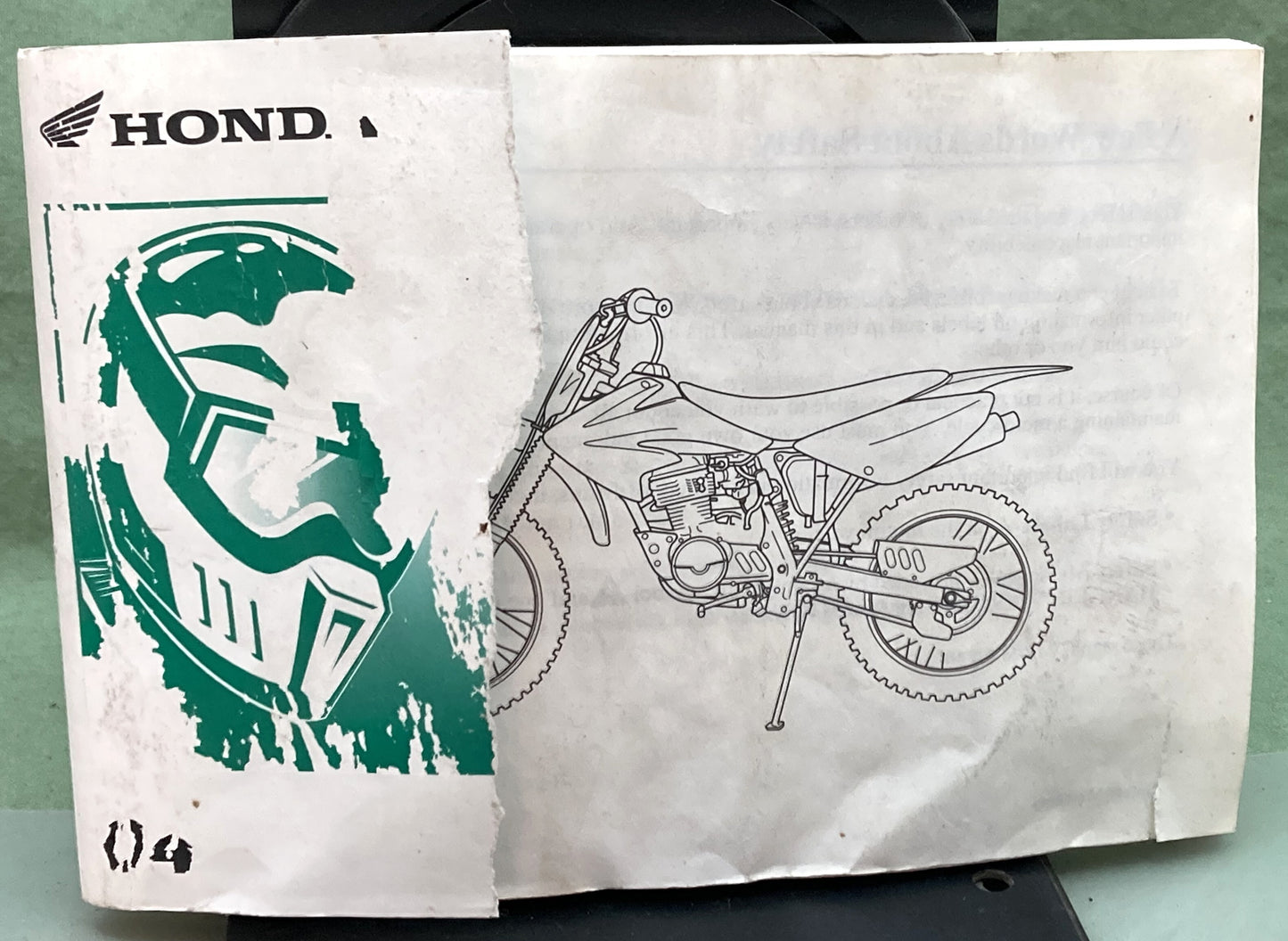 Genuine Honda 31GN1770 CRF80F Owner's Manual 2004