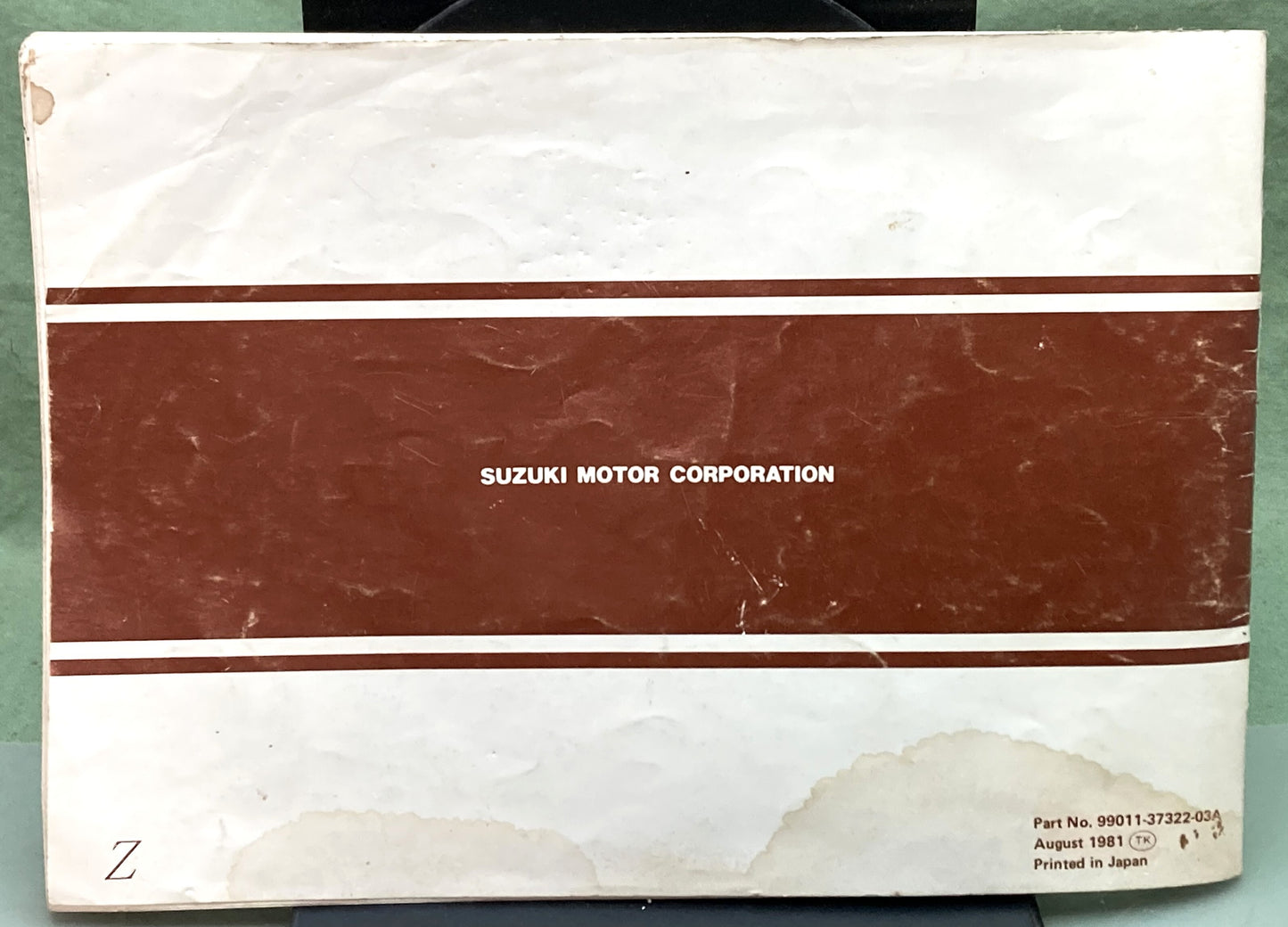 Genuine Suzuki 99011-37322-03A GN400T Owner's Manual 1981