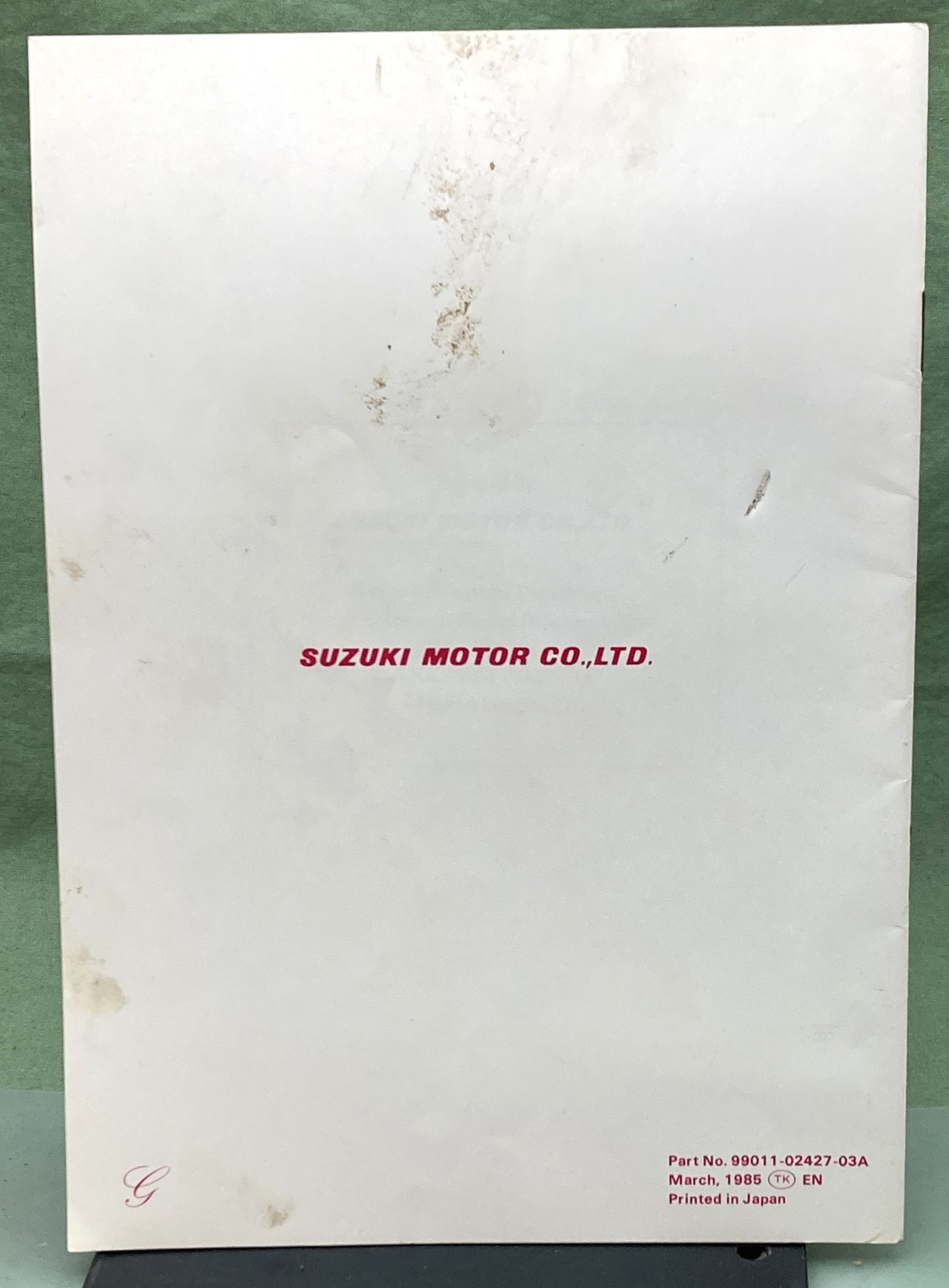 Genuine Suzuki 99011-02427-03A FA50 Owner's Manual 1985