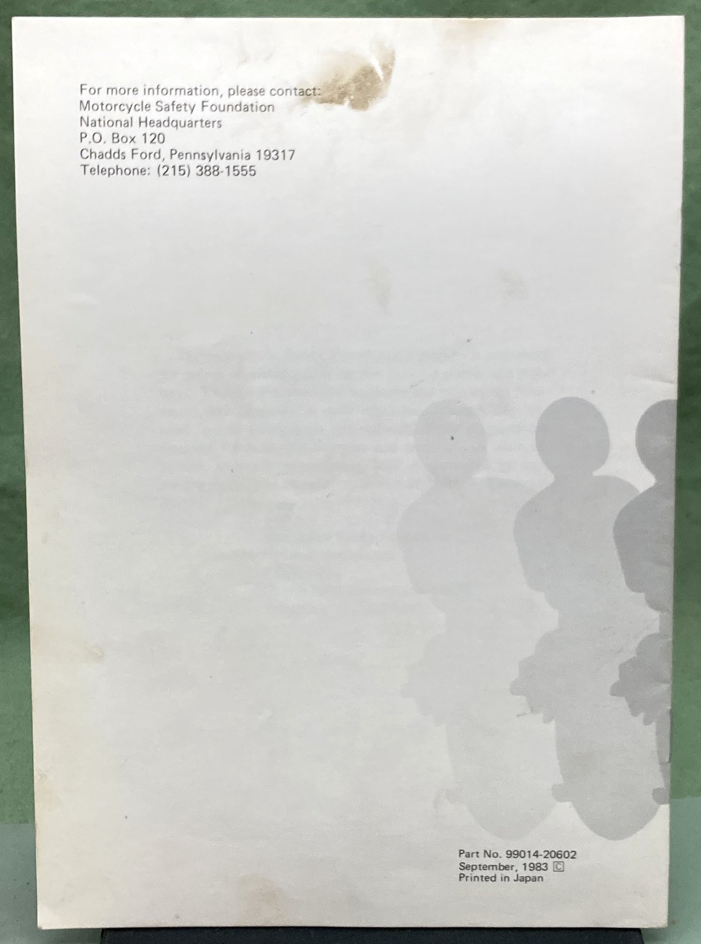 Genuine Suzuki 99014-20602 Motorcycle Riding Tips 1983