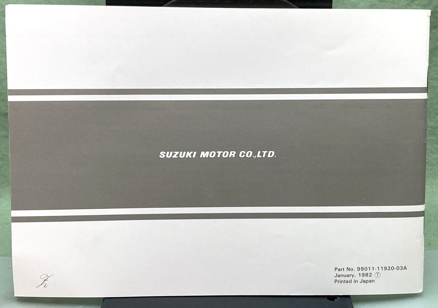 Genuine Suzuki 99011-11920-03A GS300L Owner's Manual 1982