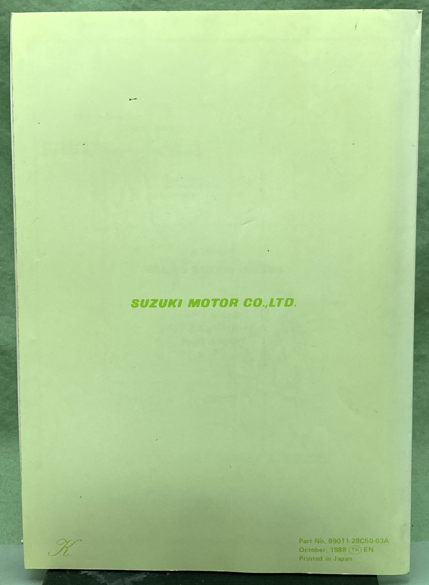 Genuine Suzuki 99011-28C50-03A RM250 Owner's Maintenance Manual 1988