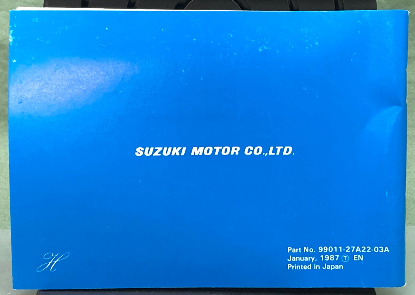 Genuine Suzuki 99011-27A22-03A GSX-R750 Owner's Manual 1987