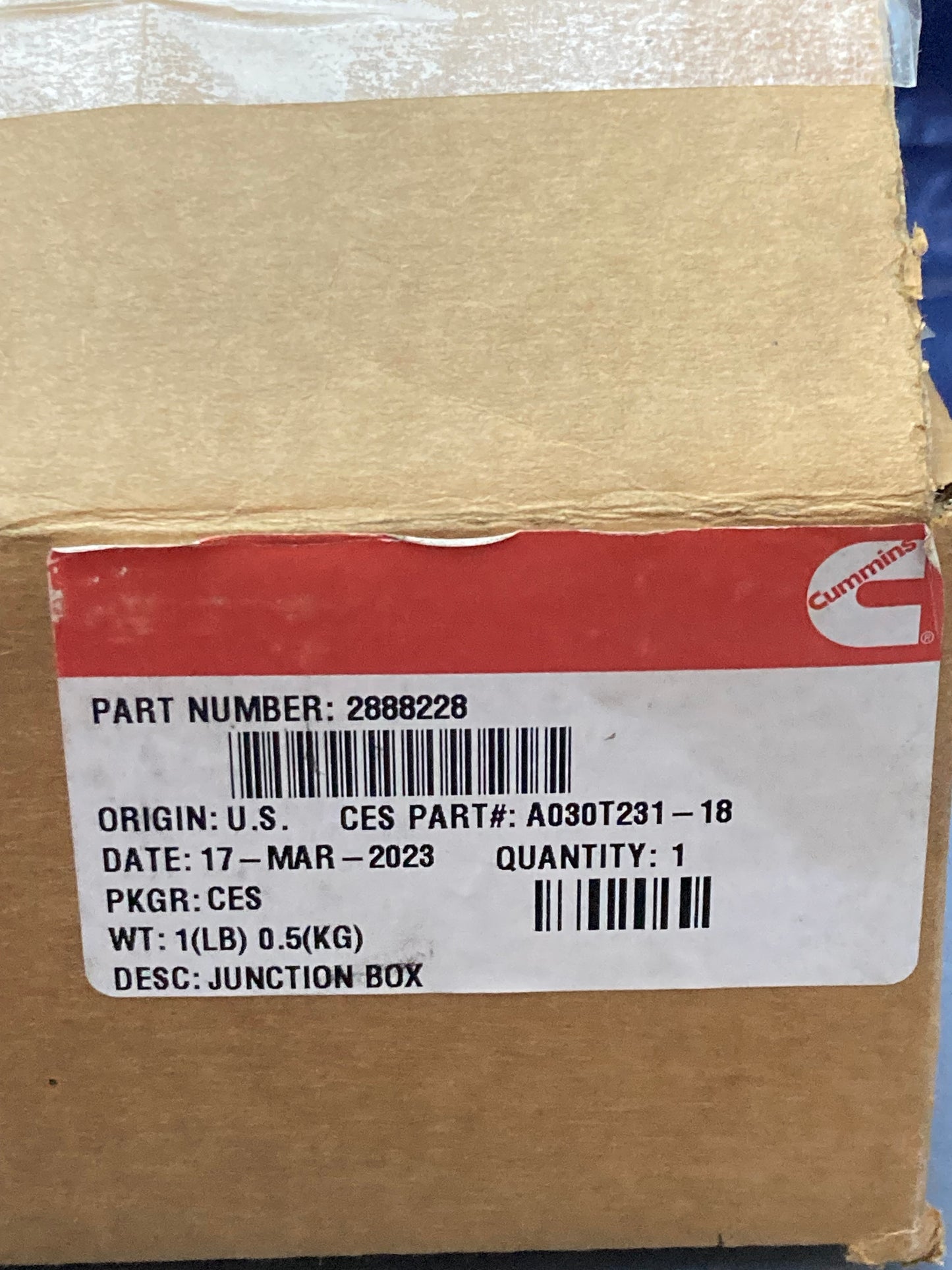 New Genuine Cummins 2888228 DPF Temp Sensor Junction Box Module