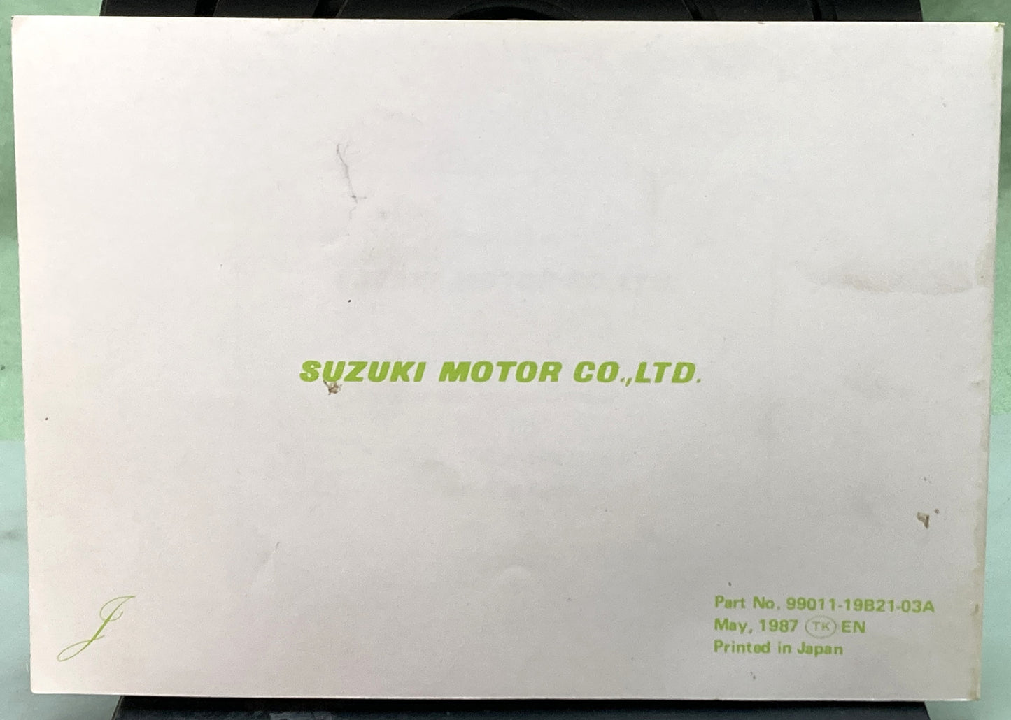Genuine Suzuki 99011-19B21-03A LT-4WD Owner's Manual 1987