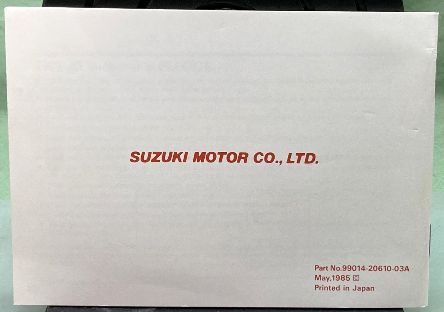 Genuine Suzuki 99014-20610-03A Tips for The ATV Rider and Off-Road Practice 1985