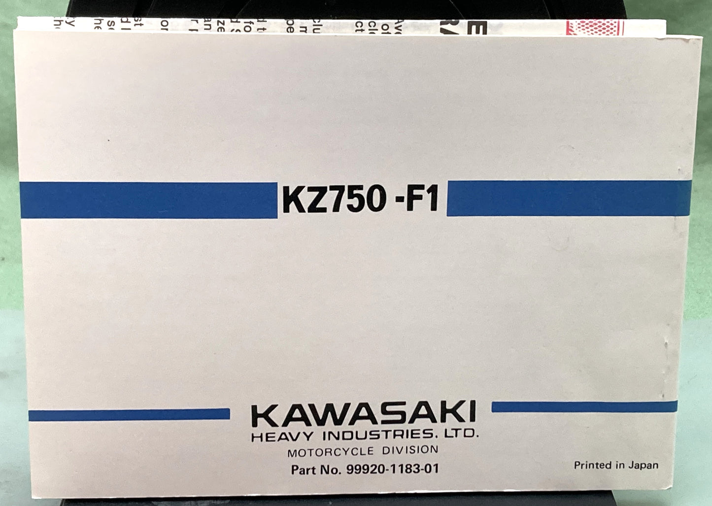 Genuine Kawasaki 99920-1183-01 KZ750LTD Owner's Manual 1982