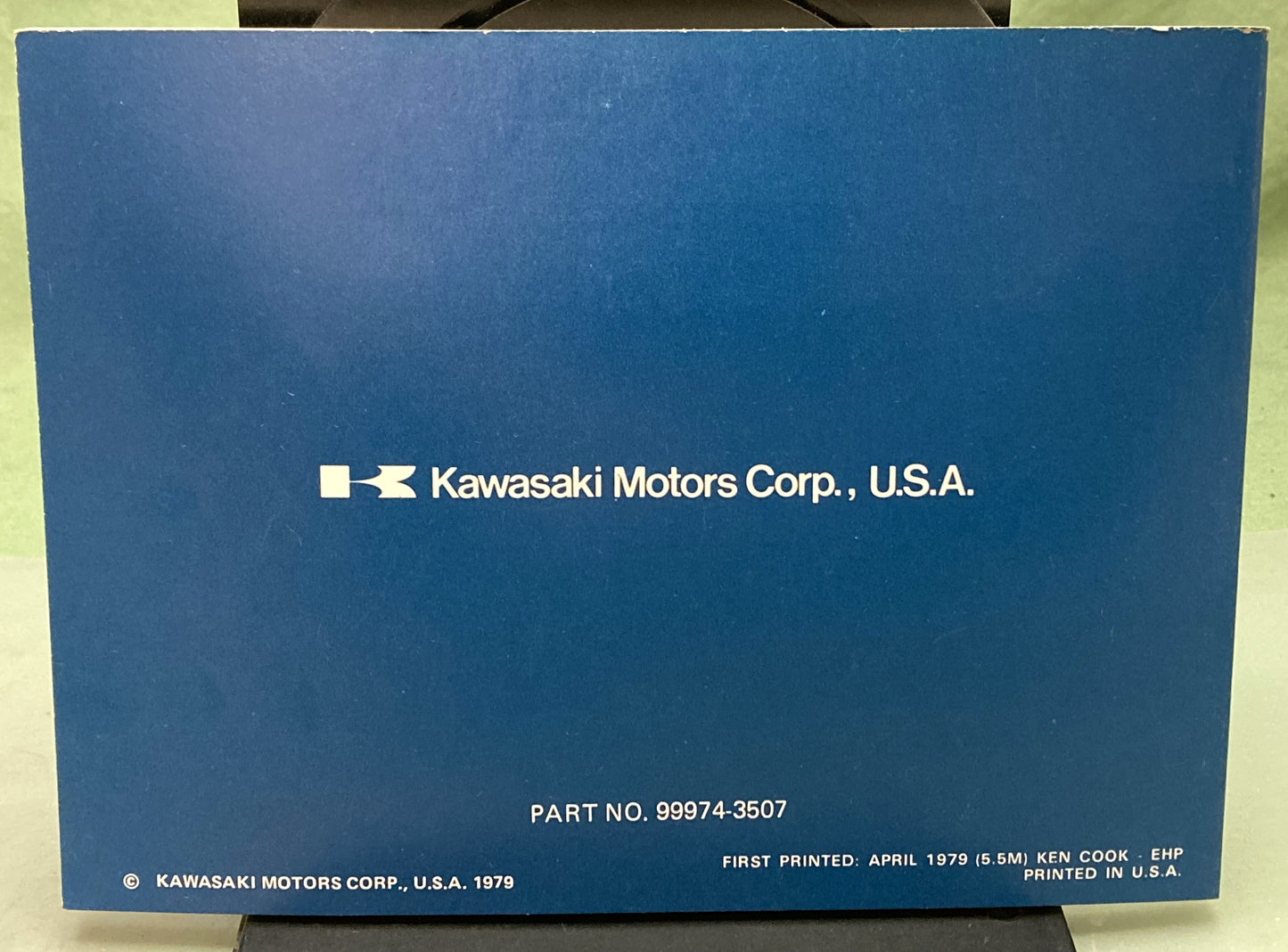 Genuine Kawasaki 99974-3507 Intruder ST440-A3 Snowmobile Owner's Man. '79