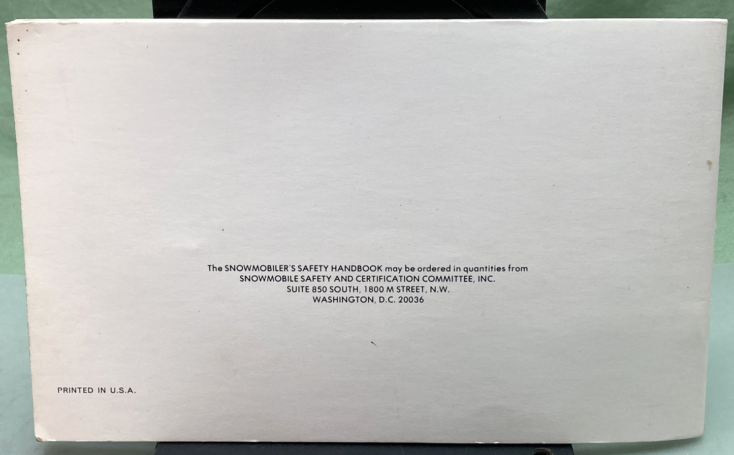 Genuine Snowmobiler's Safety Handbook 1978