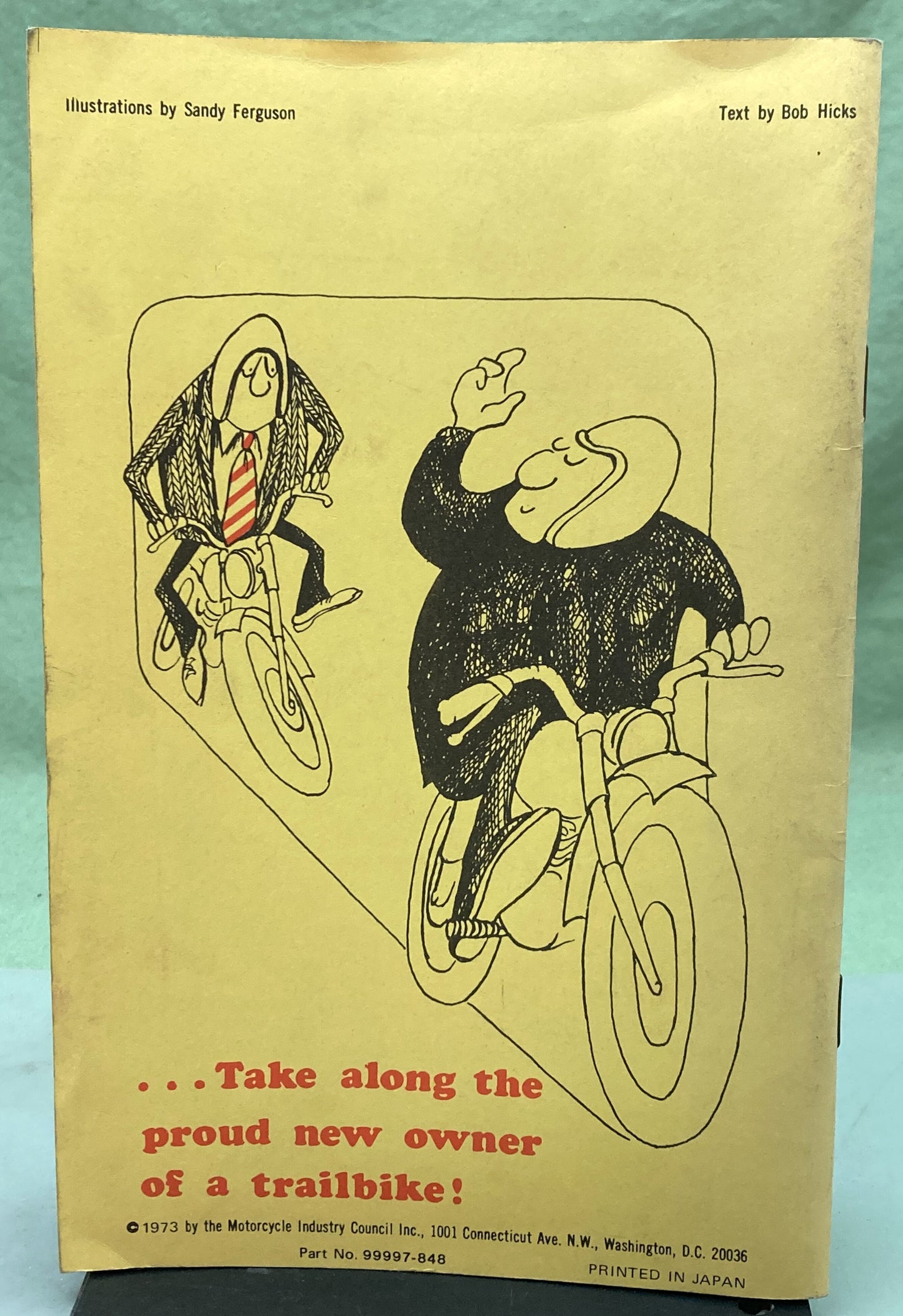 Genuine Motorcycle Industry Council 99997-848 Trail Bike Owner's Manual 1973