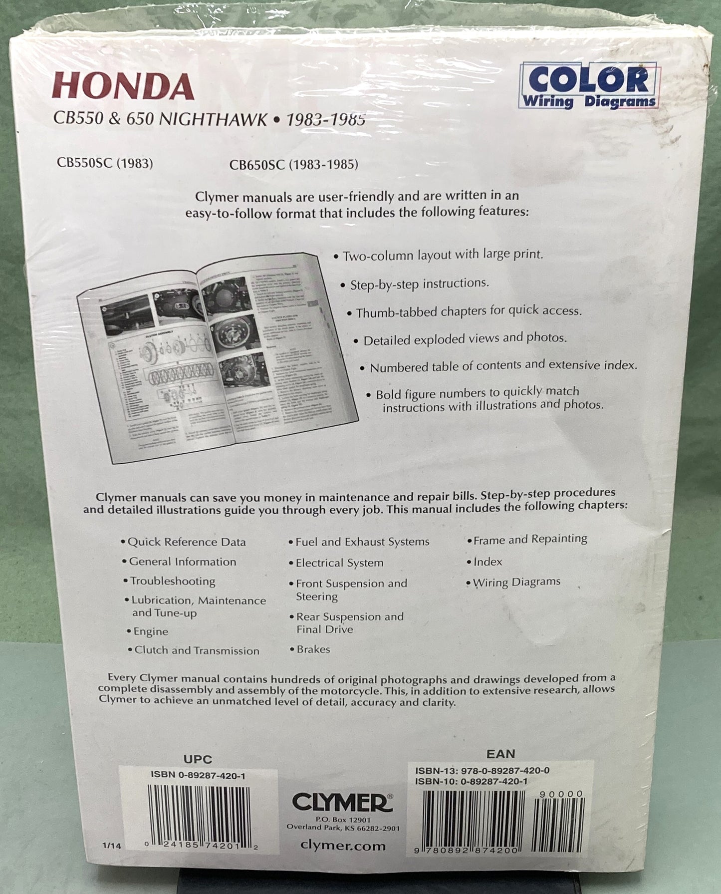 New Clymer M345 CB550 and 650 Nighthawk Manual '83-'85