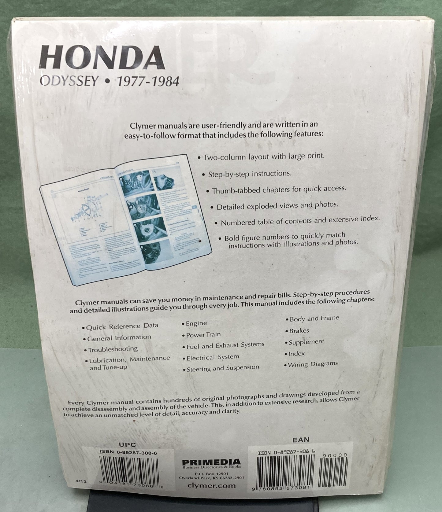 New Clymer M316 Honda Odyssey Service Manual '77-'84