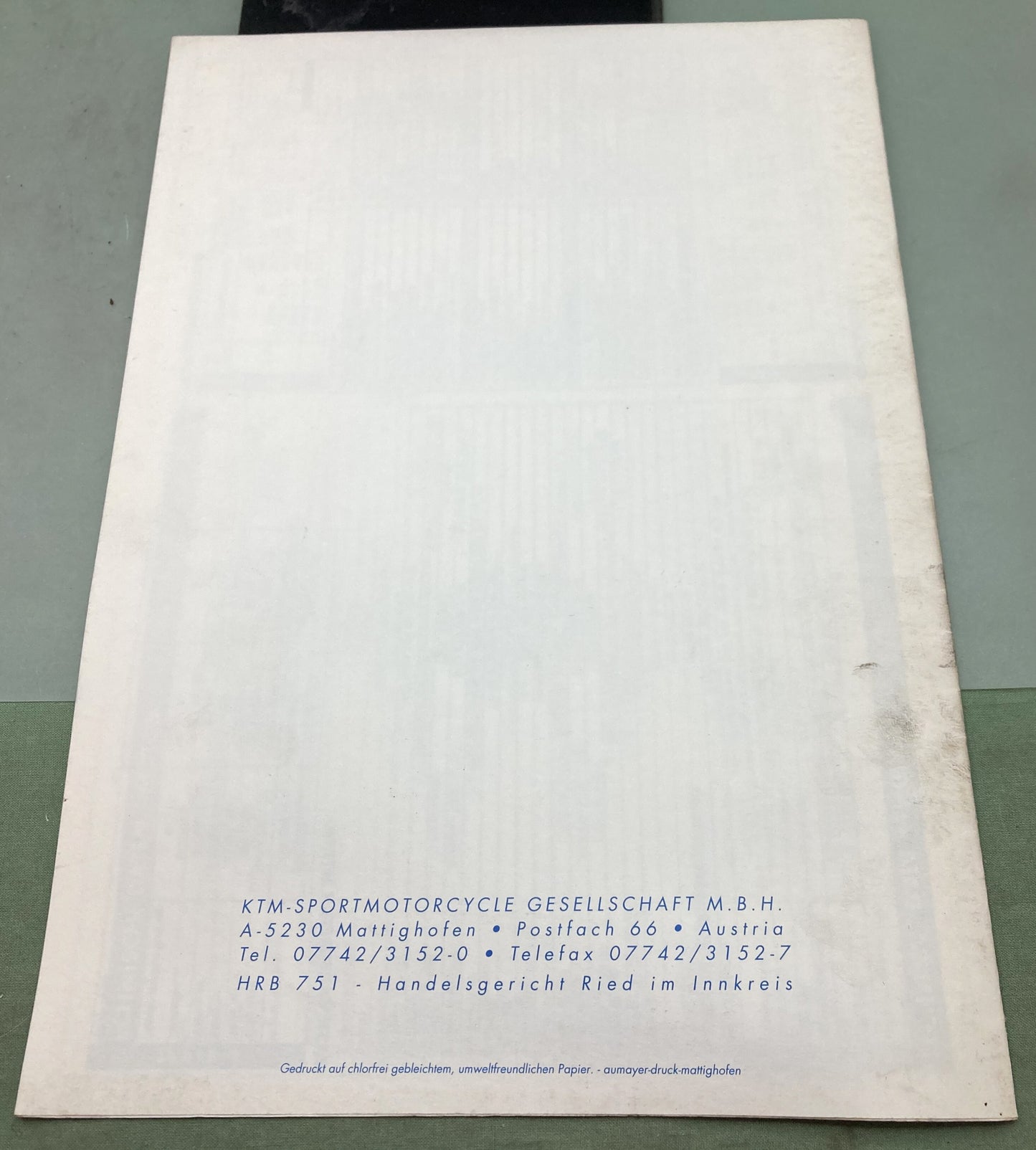 Genuine KTM 3203671193 440/550 Spare Parts Manual 1994