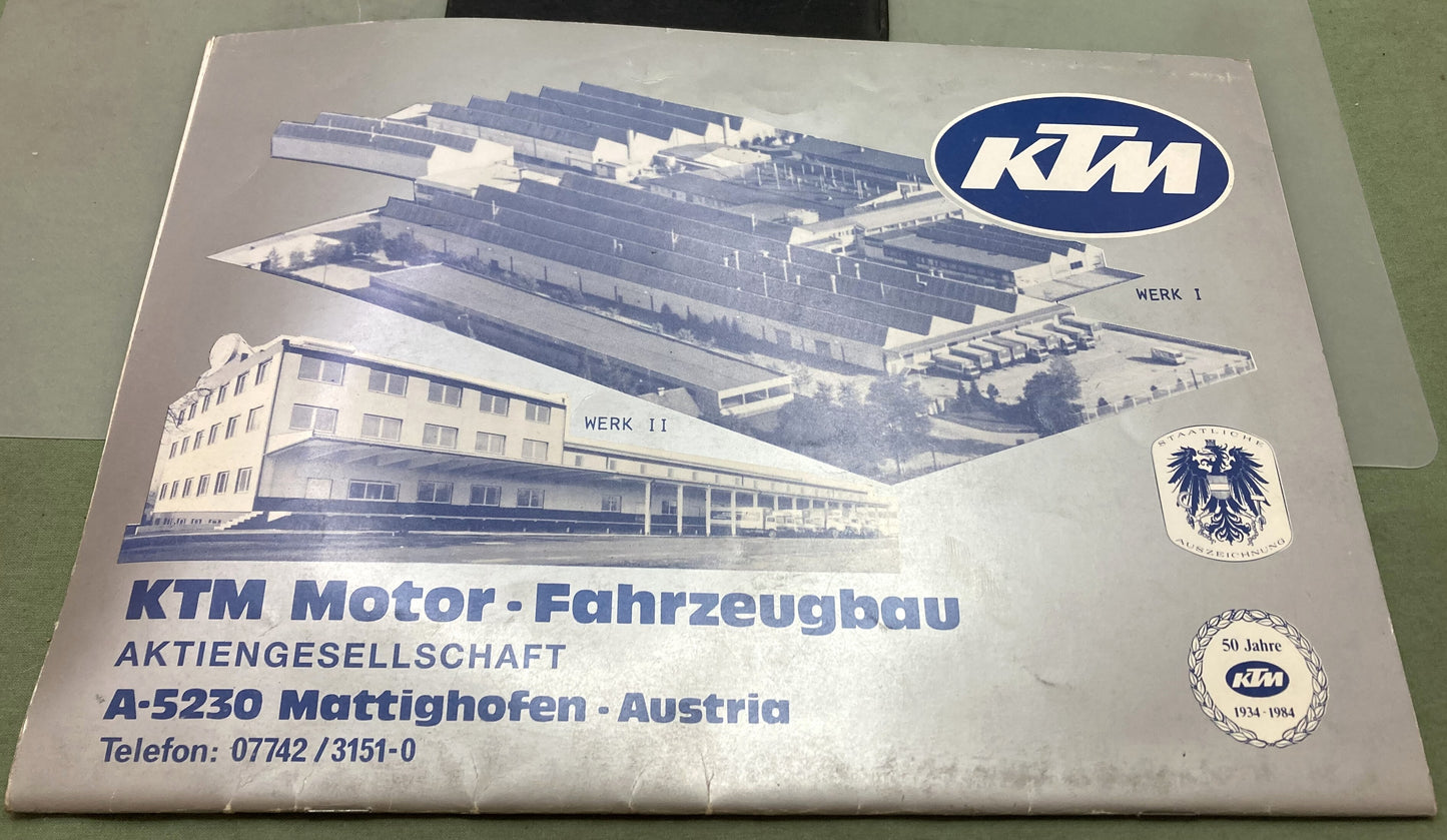 Genuine KTM 201541188 350/III 500/III Engine Repair Manual 1989