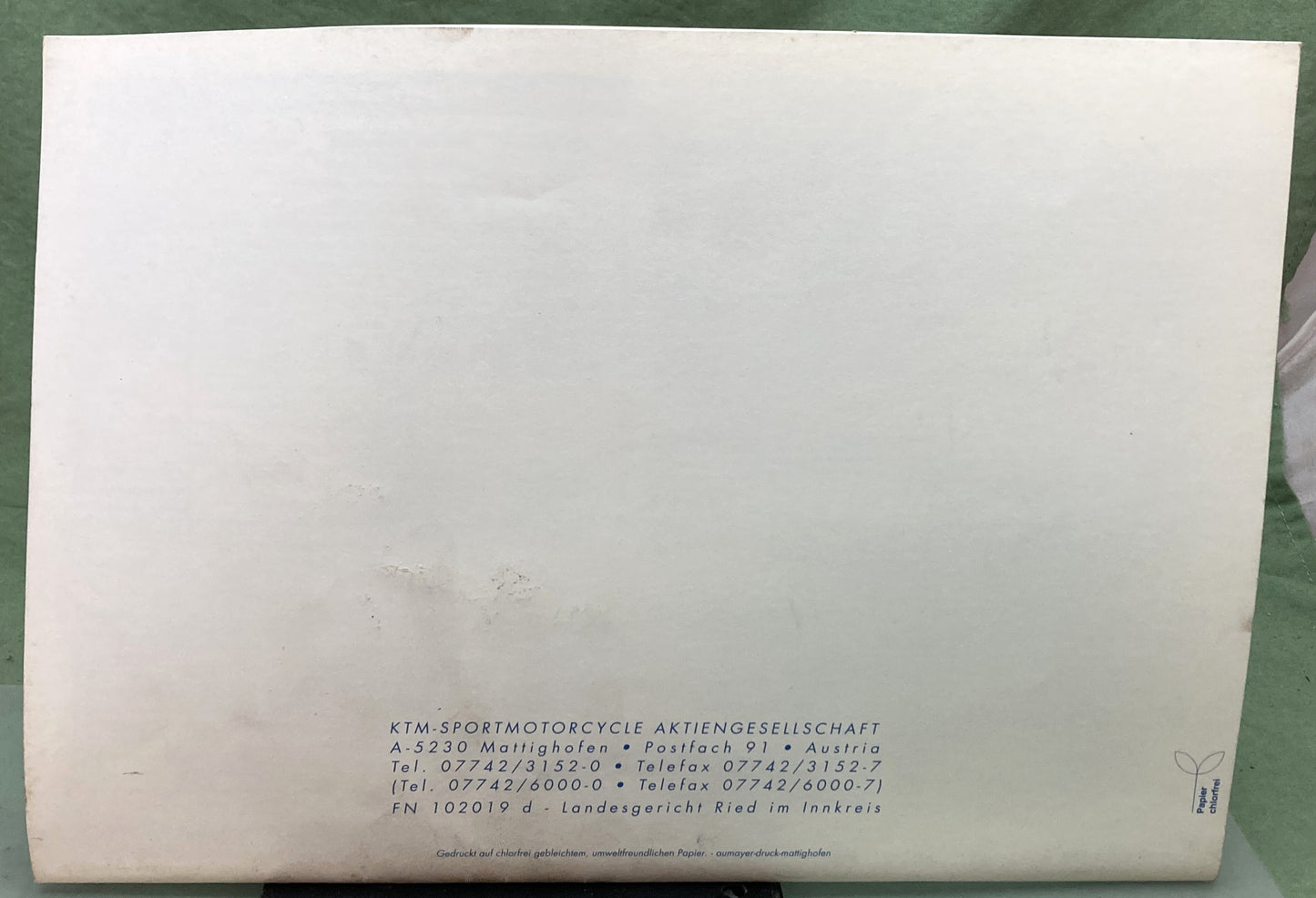 Genuine KTM 320377994 250/300 SX/MXC/EXC/EGS Spare Parts Manual 1995