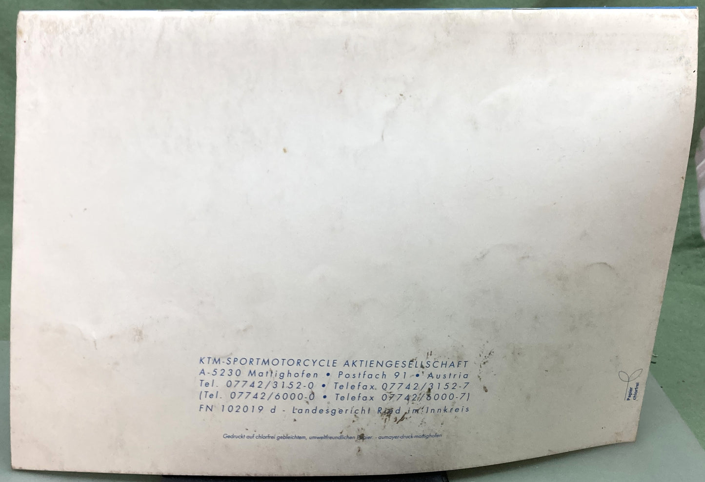 Genuine KTM 3203831294 350/400/620 LC4 Motor Engine Spare Parts Manual 1995