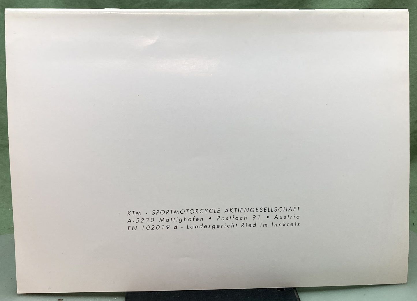 Genuine KTM 320511796 125 Motocross-Enduro Owner's Handbook '97