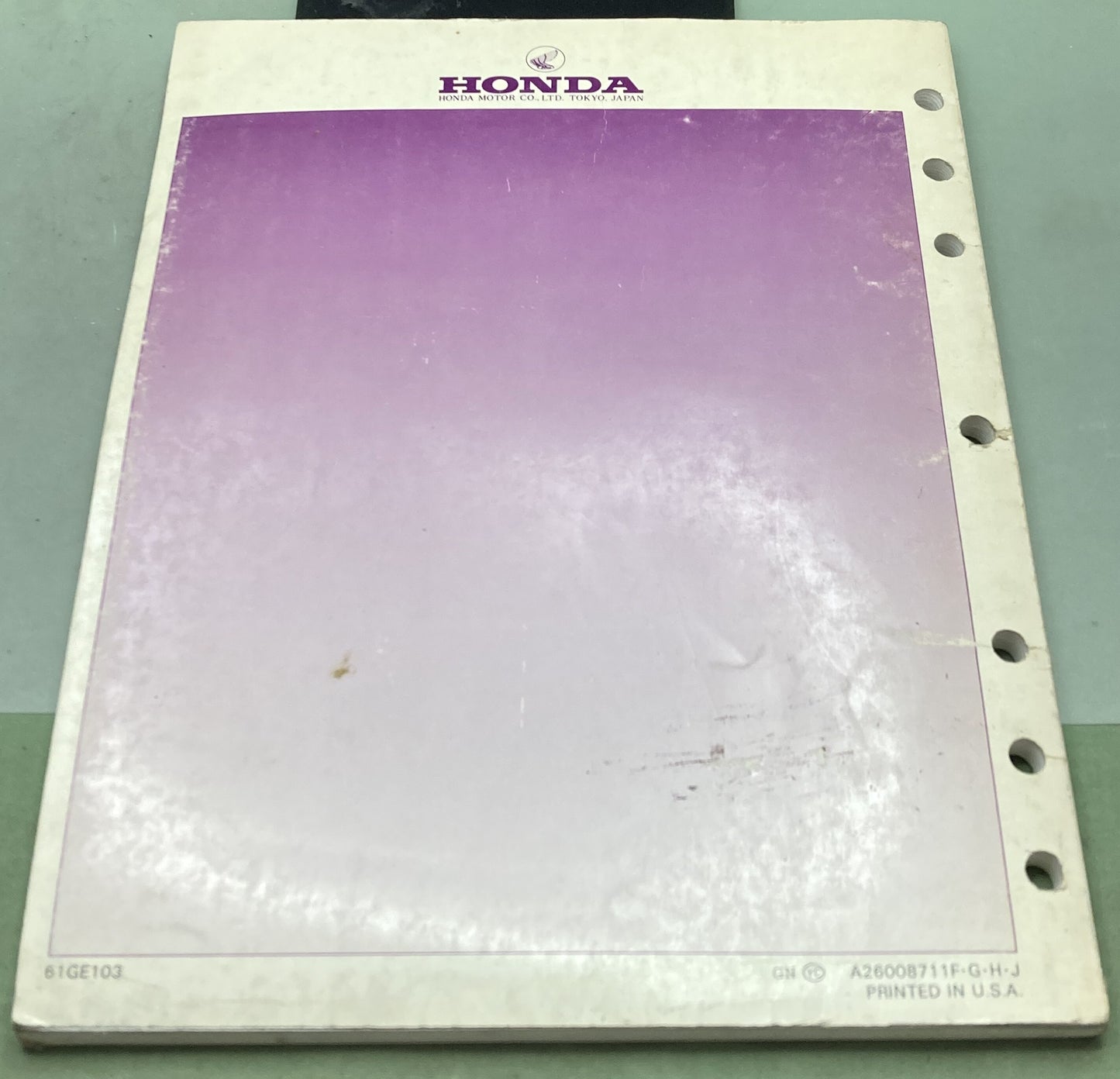 Genuine Honda 61GE103 CH80 Elite Service Manual 1987