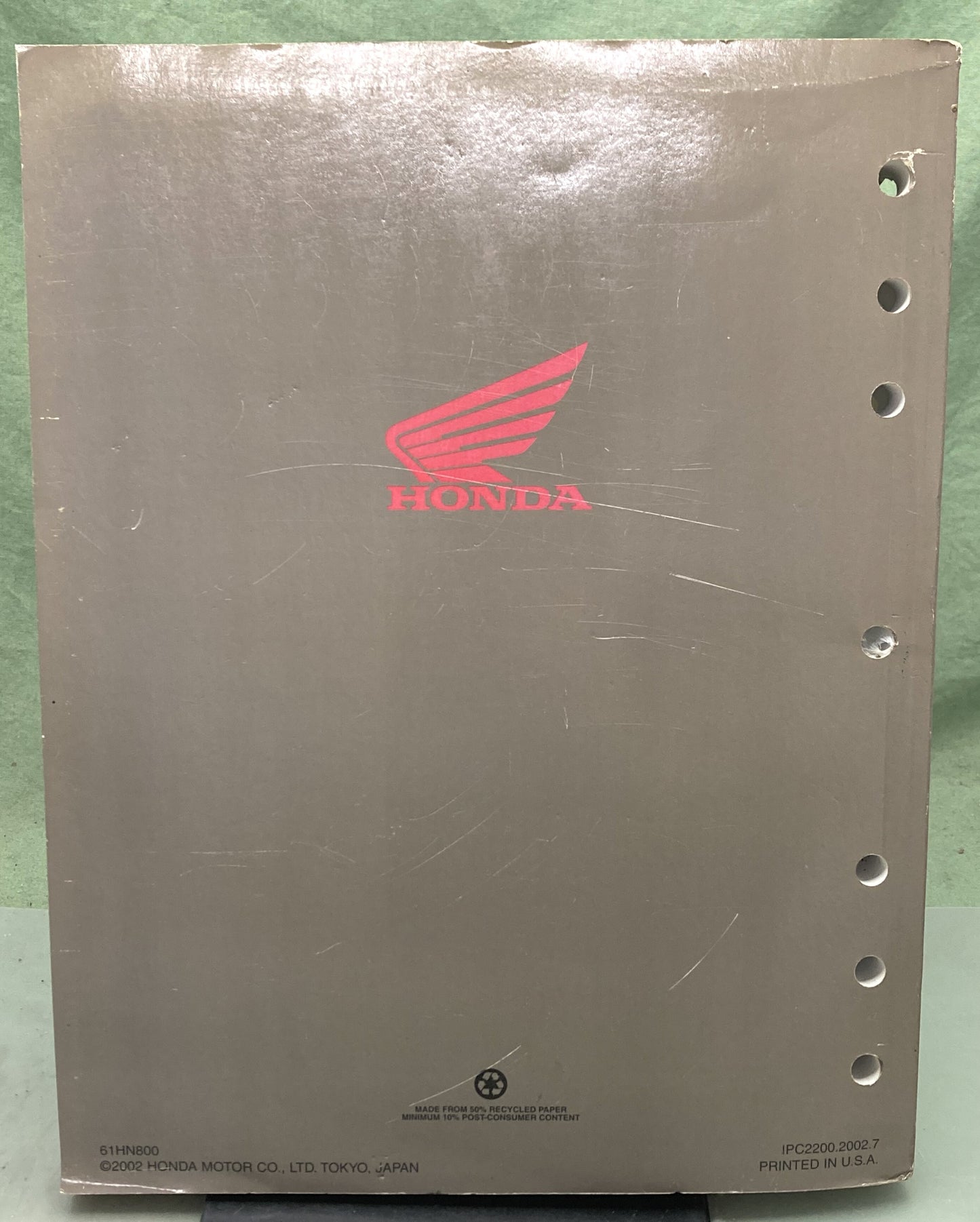 Genuine Honda 61HN800 TRX650FA Rincon Service Manual 2002