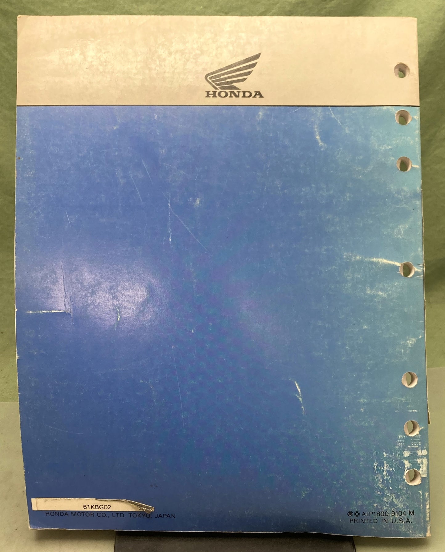 Genuine Honda 61KBG02 CB250 Nighthawk Service Manual 1991