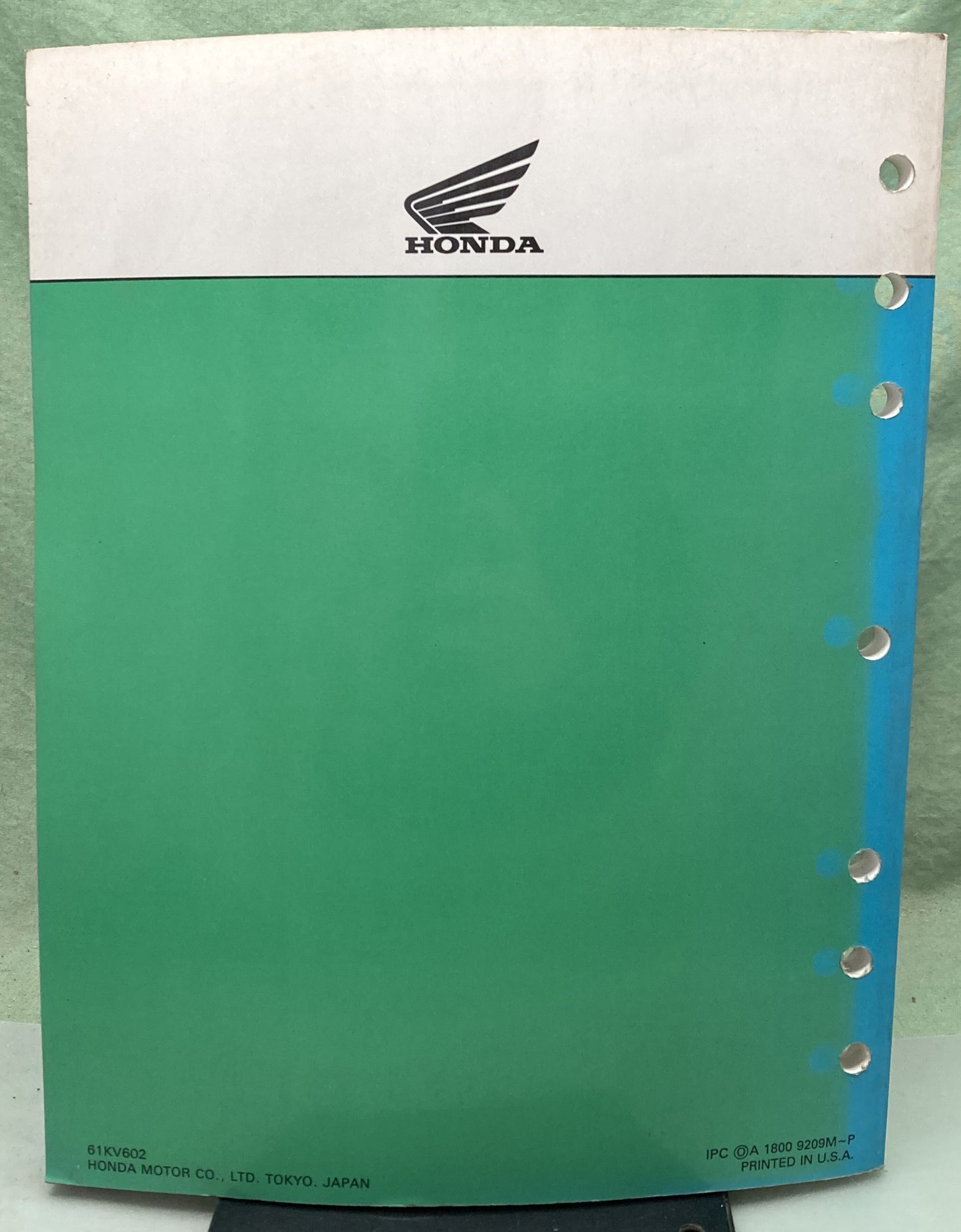 Genuine Honda 61KV602 XR250L Service Manual 1990