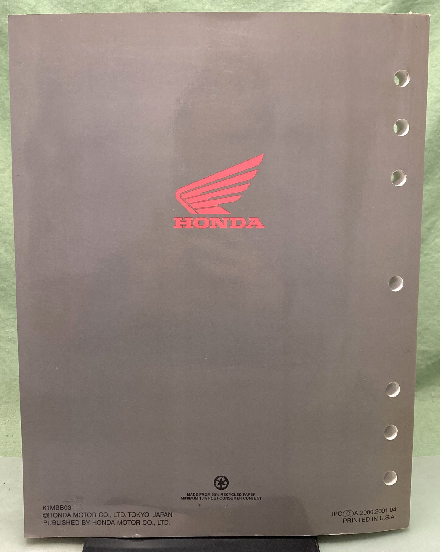 Genuine Honda 61MBB03 VTR1000F Super Hawk Service Manual 2001