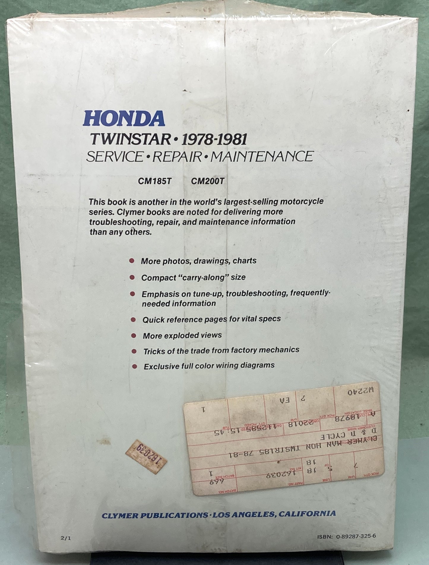 New Genuine Clymer M324 Honda Twinstar Service Manual '78-'81