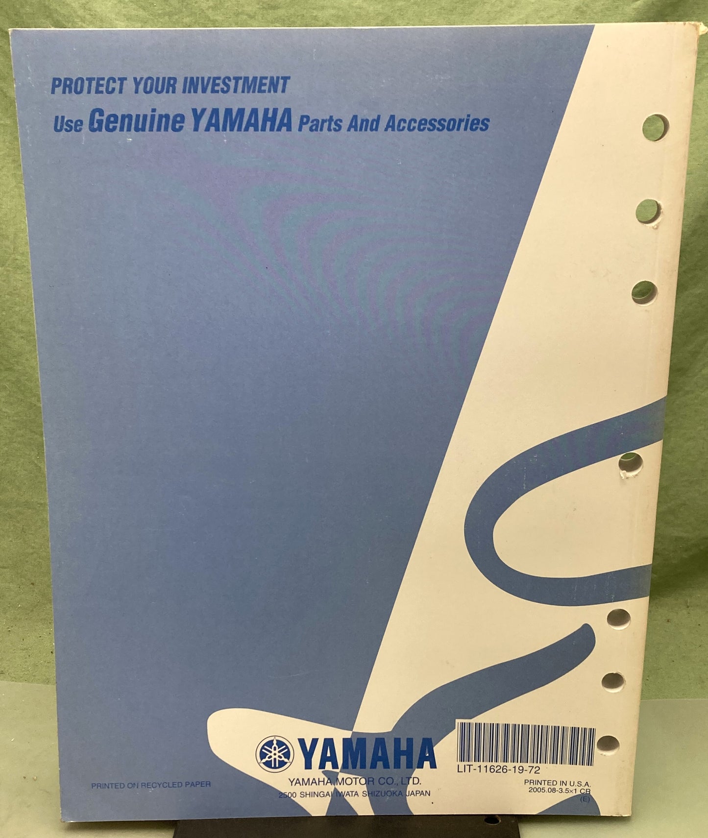 Genuine Yamaha LIT-11626-19-72 YZ250FV Owner's Service Manual 2005