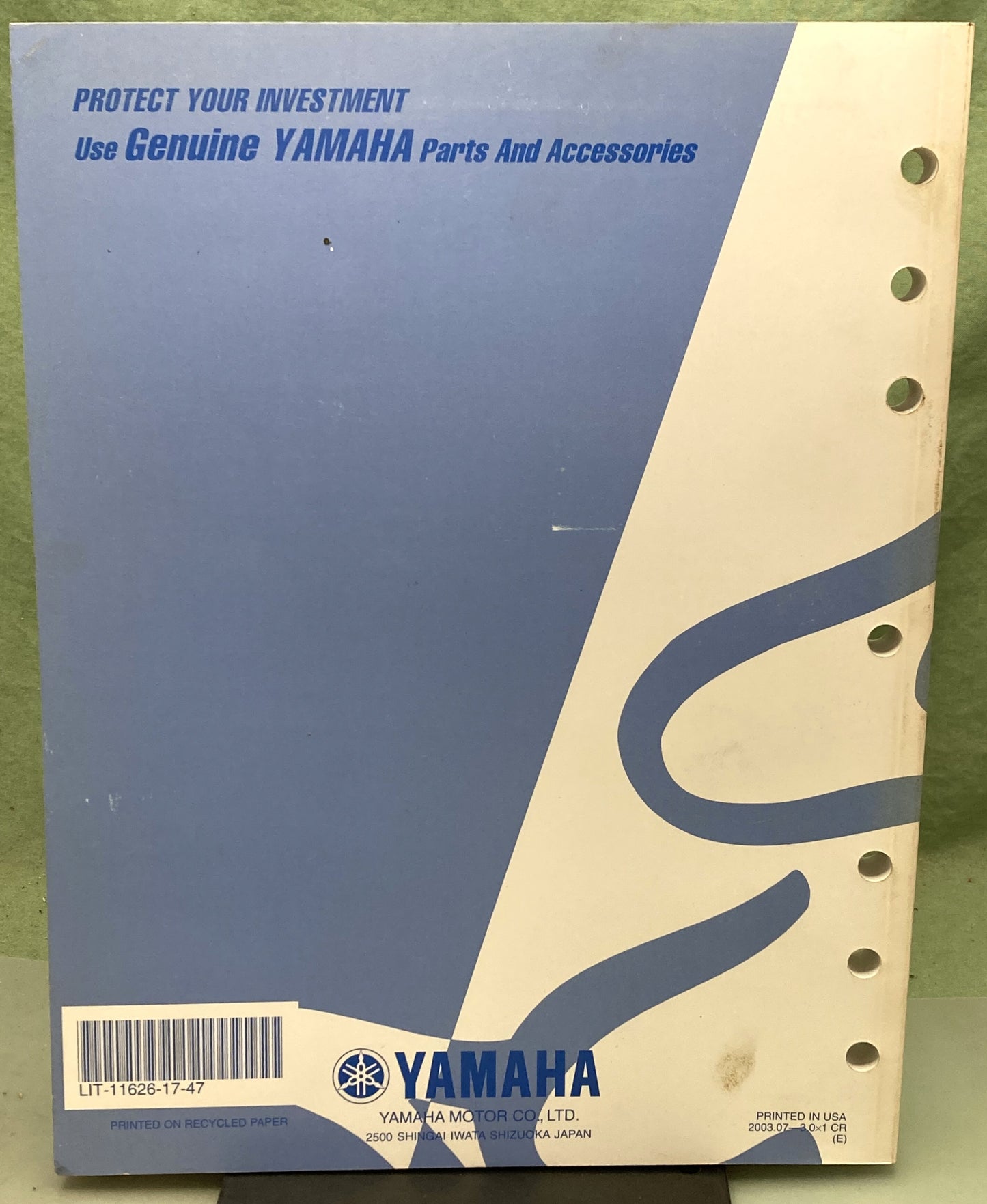 Genuine Yamaha LIT-11626-17-47 YZ250FS Owner's Service Manual 2003