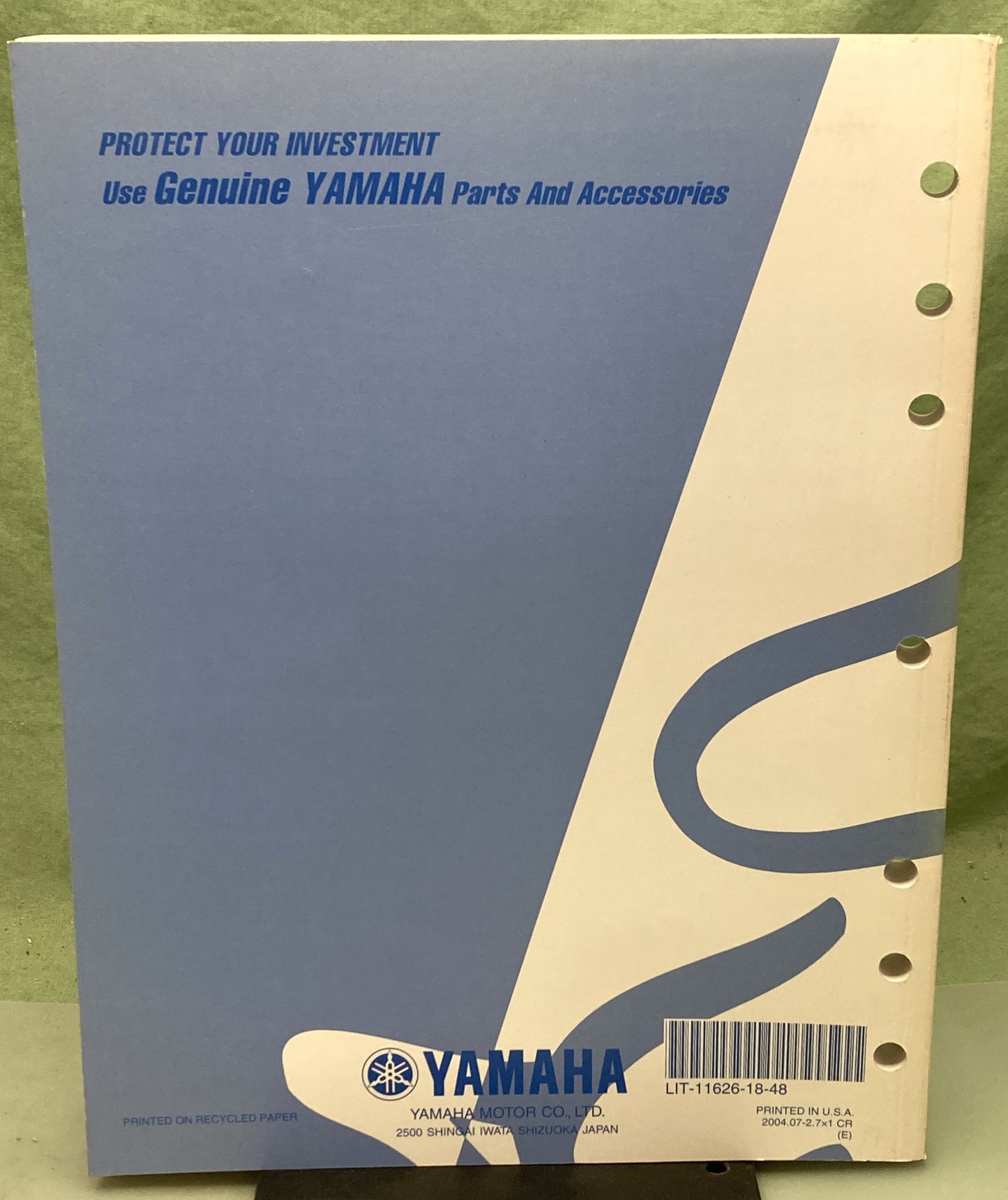 Genuine Yamaha LIT-11626-18-48 YZ250FT Owner's Service Manual 2004