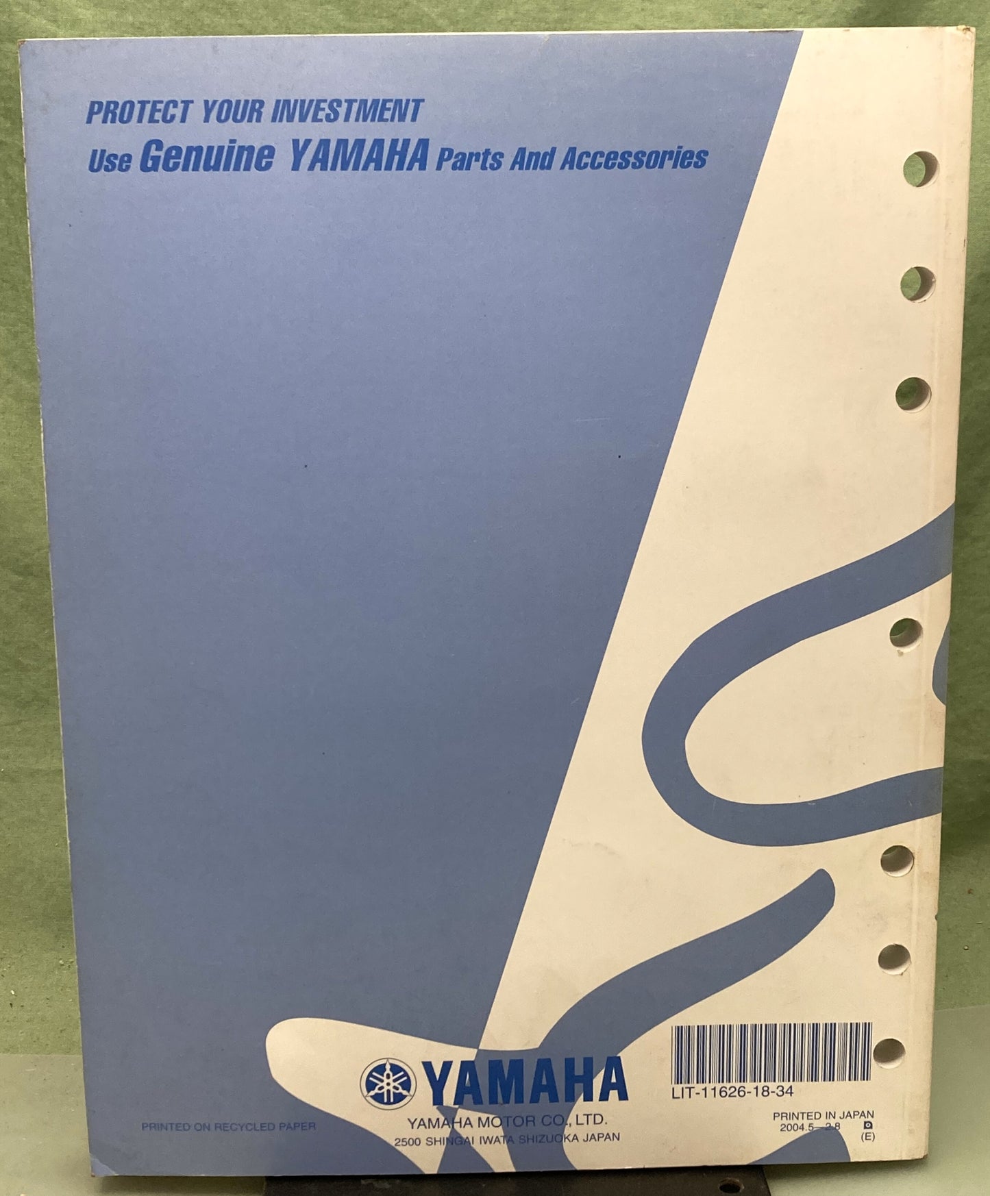Genuine Yamaha LIT-11626-18-34 YZ250T1 Service Manual 2004