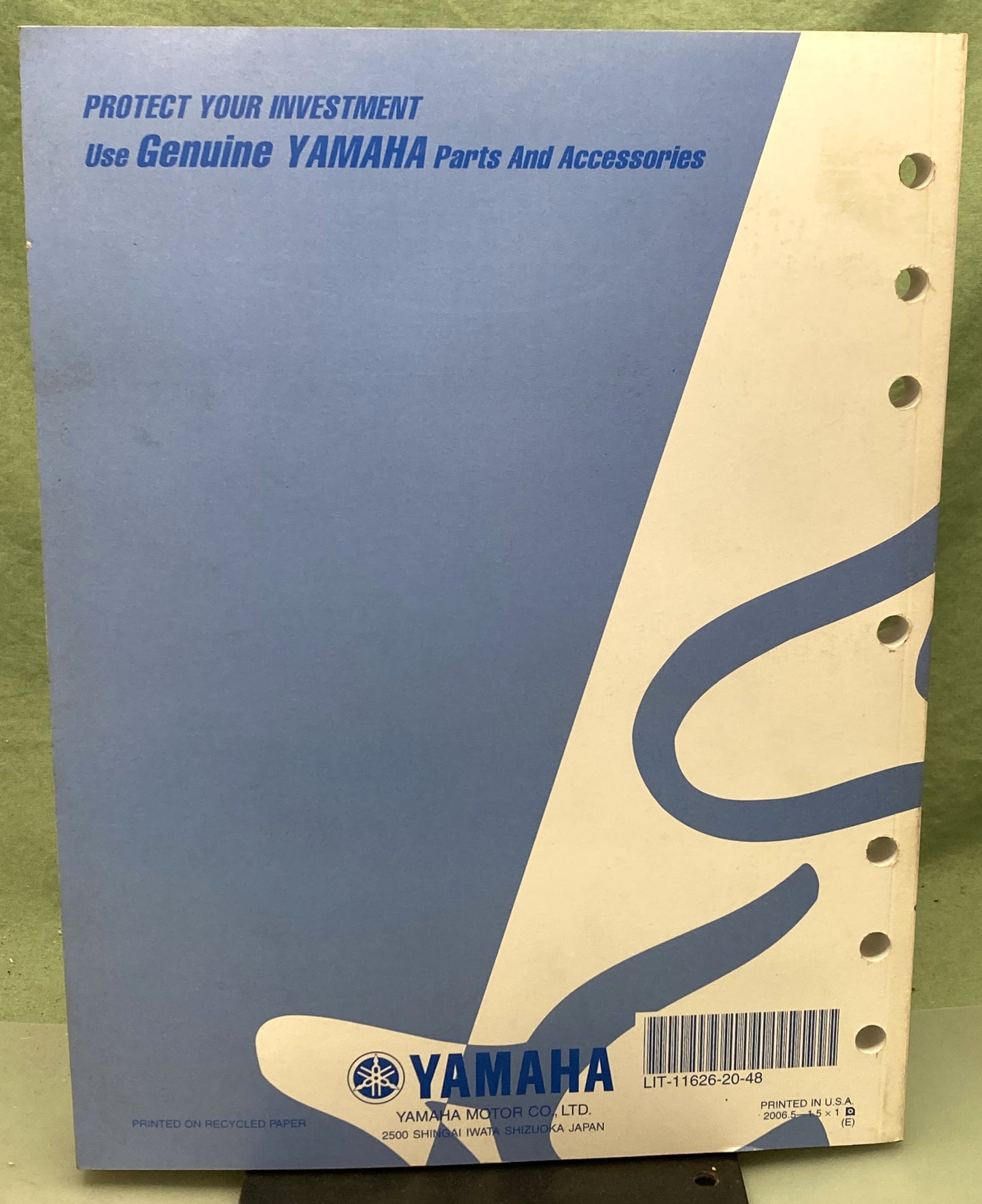 Genuine Yamaha LIT-11626-20-48 YZ250W1 Service Manual 2006