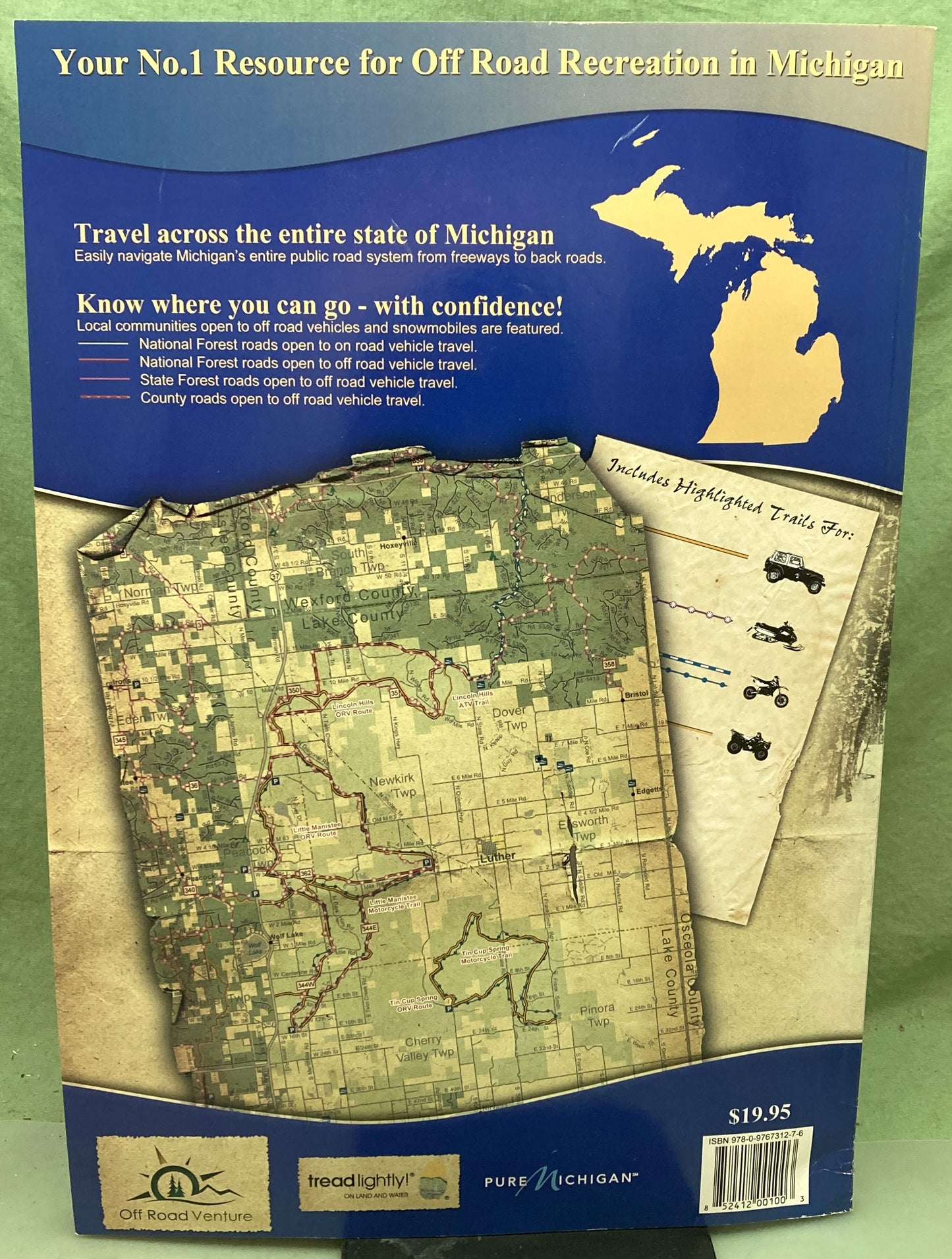New Genuine Off Road Venture Michigan Off Road Guide and Travel Atlas