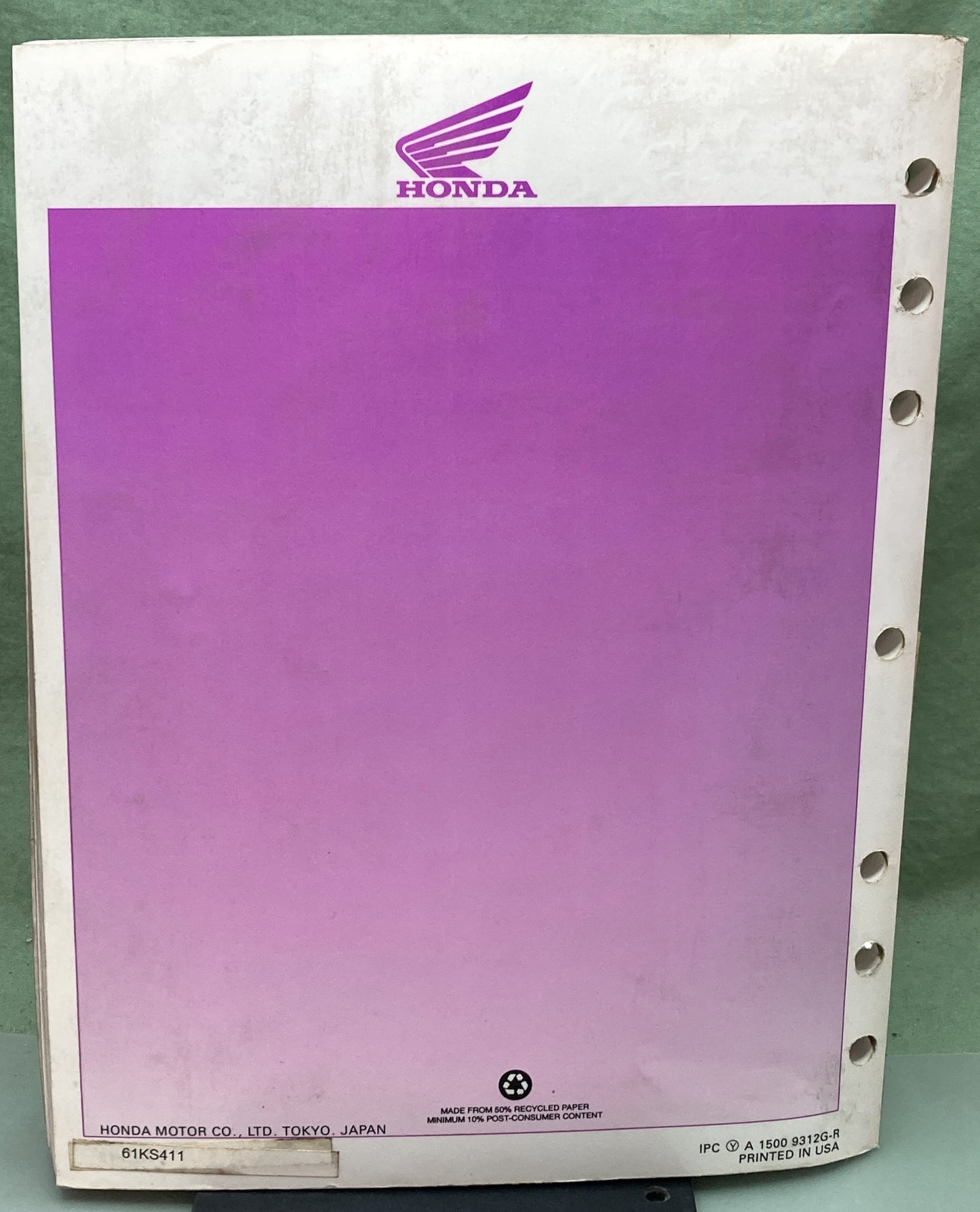 Genuine Honda 61KS411 CN250 Helix Service Manual 1993