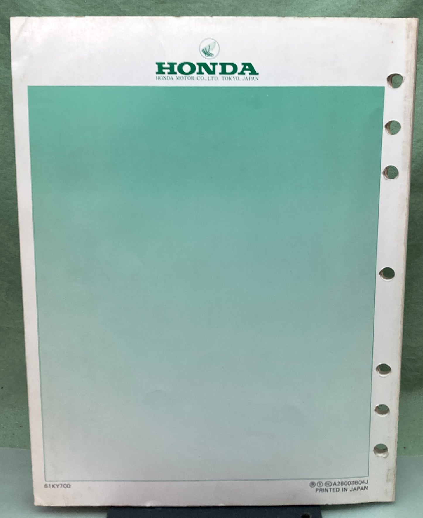 Genuine Honda 61KY700 NX125 Service Manual 1988