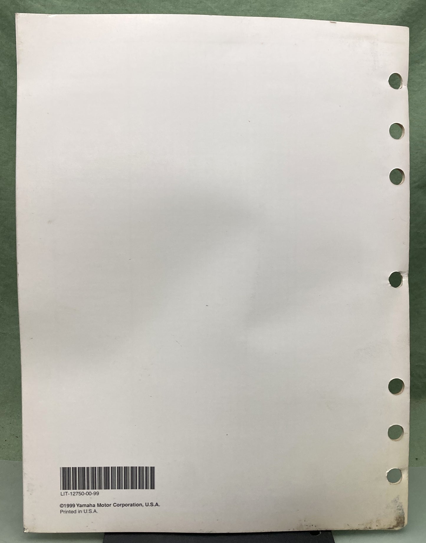 Genuine Yamaha LIT-12750-00-99 Snowmobile Flat Rate Manual '97 A '98 B '99 C