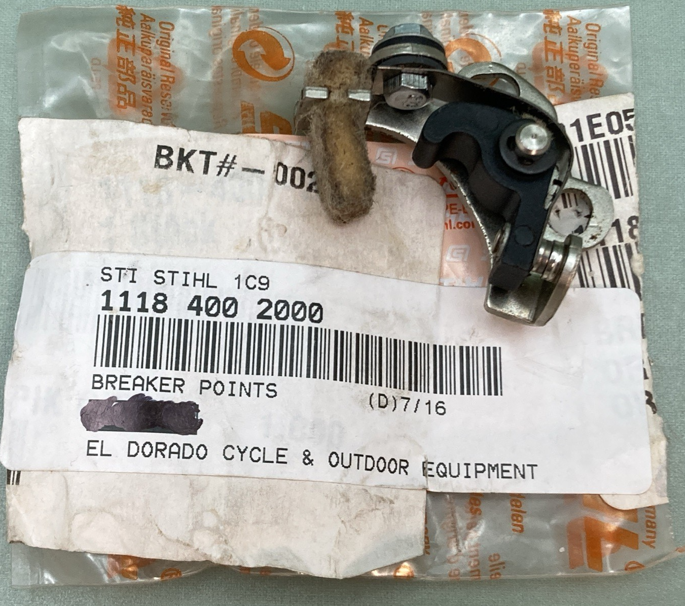 NEW GENUINE STIHL 1118-400-2000 Breaker Pionts