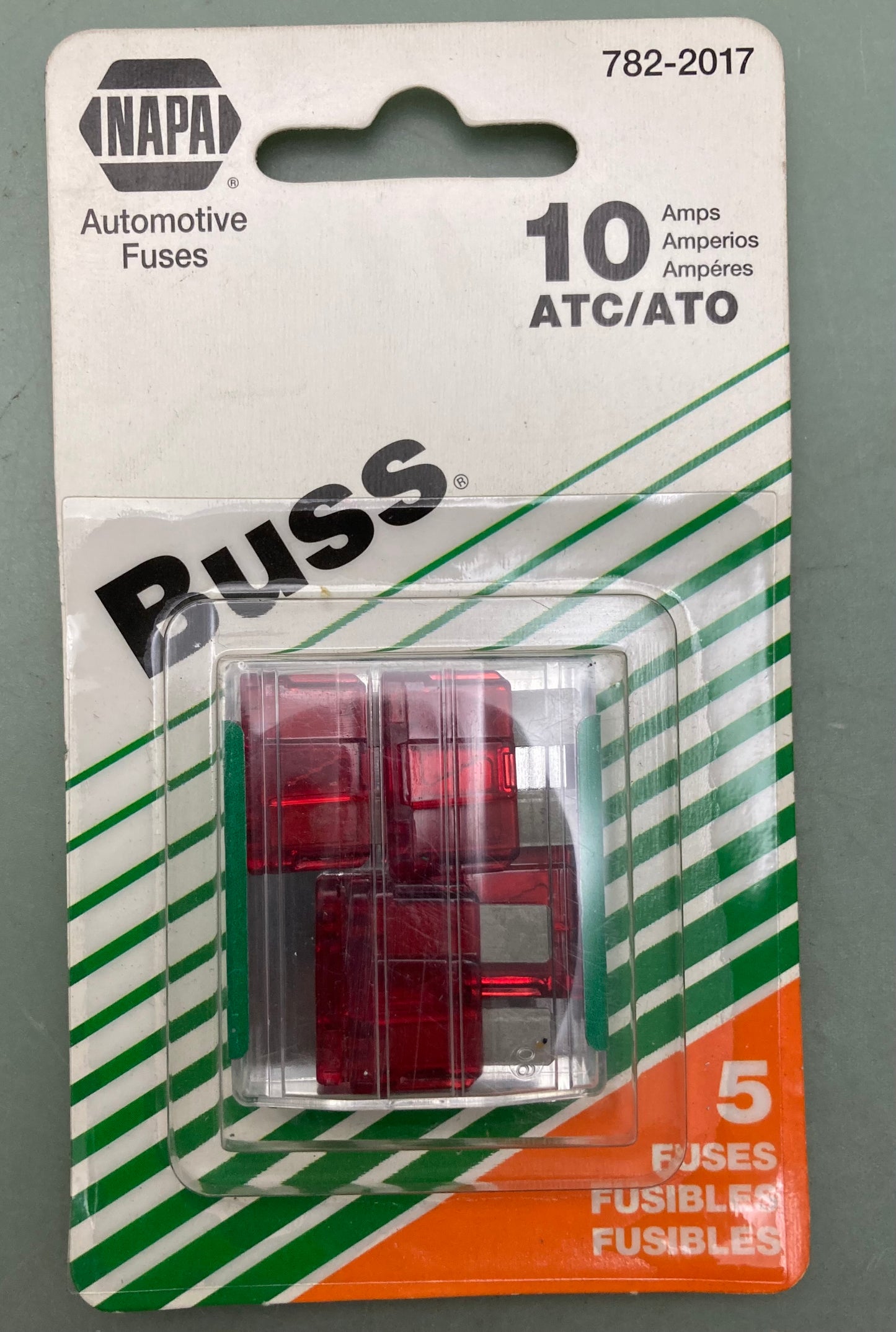 5 PK New Genuine NAPA 782-2017 ATC Blade Fuse 10 AMP