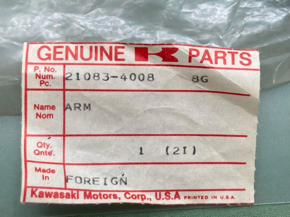 Kawasaki 21083-4008-8G Ebony Arm New Genuine