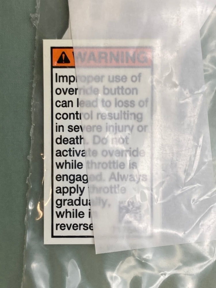 Polaris 7175486 Decal Warn Override New Genuine