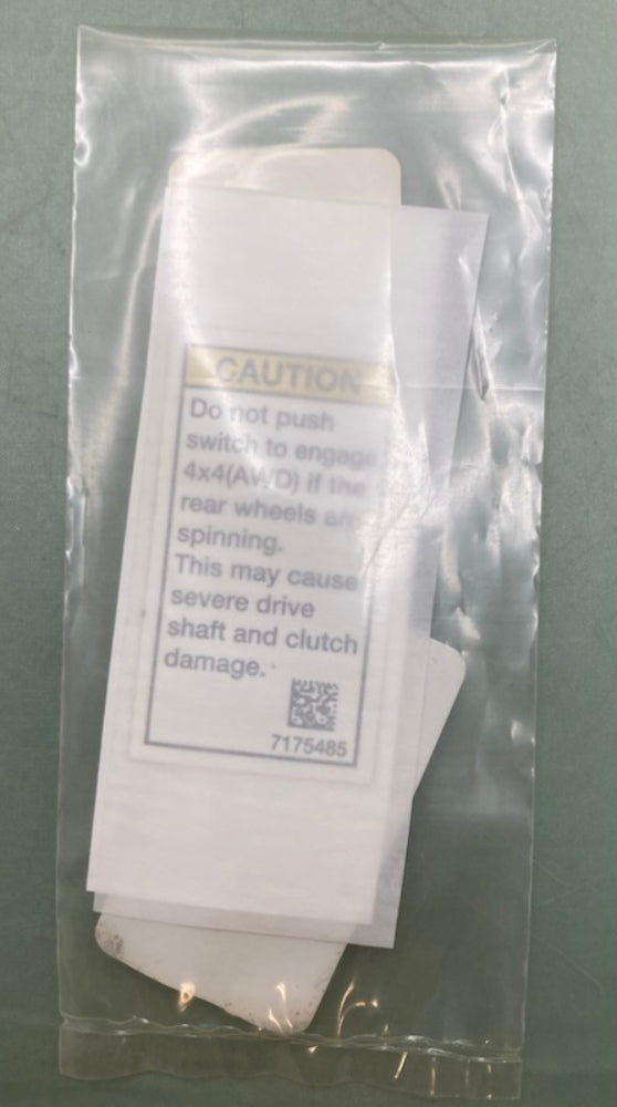 Polaris 7175485 Decal Caution 4X4 AWD 7079780 New Genuine
