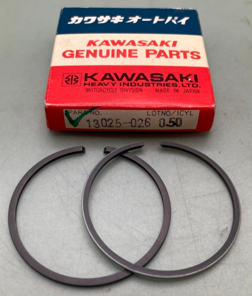 Kawasaki 13025-026 Ring Set 0.50 New Genuine